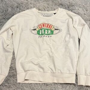 FRIENDS Cream Crewneck with Central Perk Logo